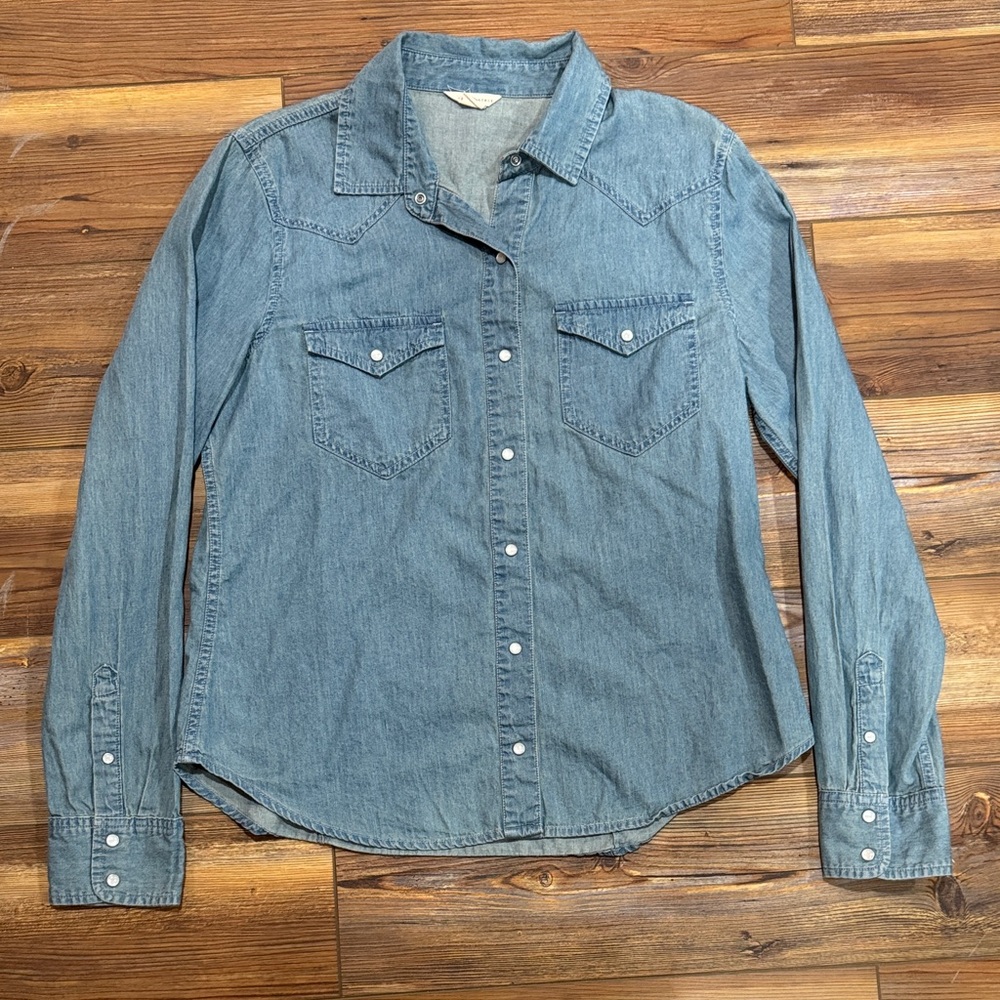 Aeropostale Light Blue Denim Shirt with Label Detail